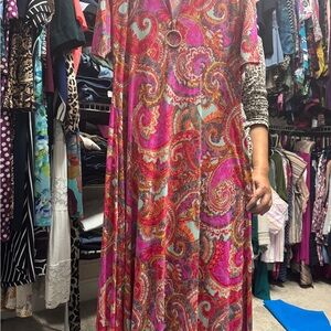 Vibrant Paisley Maxi Dress